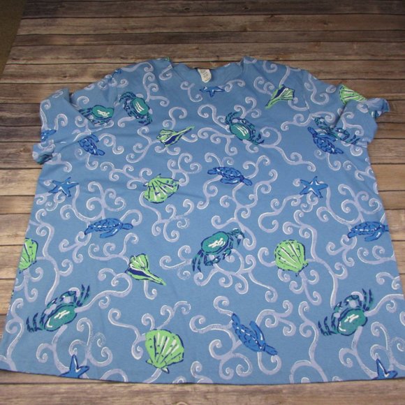 Vintage Copa Cabana Top Capris Set 4X Ocean Life - Picture 2 of 9